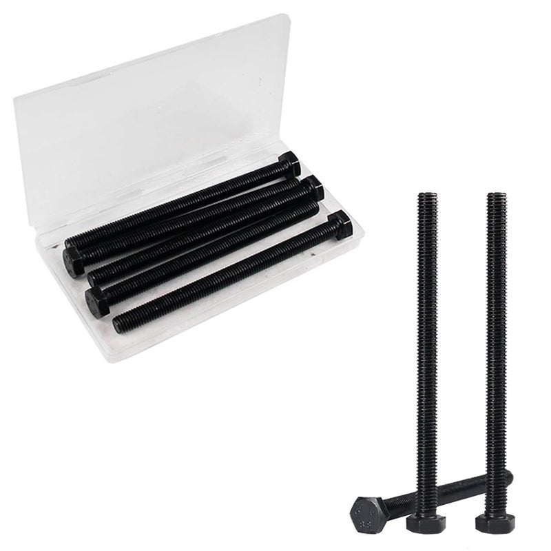 Yinpecly M10 Hex Bolts, M10-1.5 x 140mm Hex Head Bolts, Carbon Steel Grade 8.8, Black Oxide Finish, Full Thread,Metric Hexagon Head Bolts Right Hand External Hex Drive, 5 PCS - Image 1